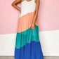 Entro - Colorblock V-neck Dress