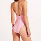 Seafolly - Sea Dive Scoop Neck Drawstring Side One Piece Swimsuit