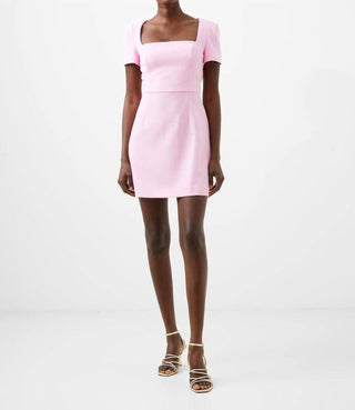 French Connection - Vestido de manga curta com decote quadrado e alças finas