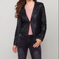 Charlie B - Faux Suede Front Closure Moto Jacket