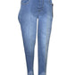 Slimsation By Multiples - Embroidered Scallop Hem Jean
