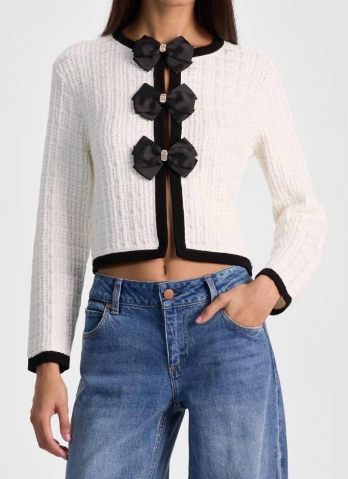 Alice + Olivia - Akira Bow Cardigan