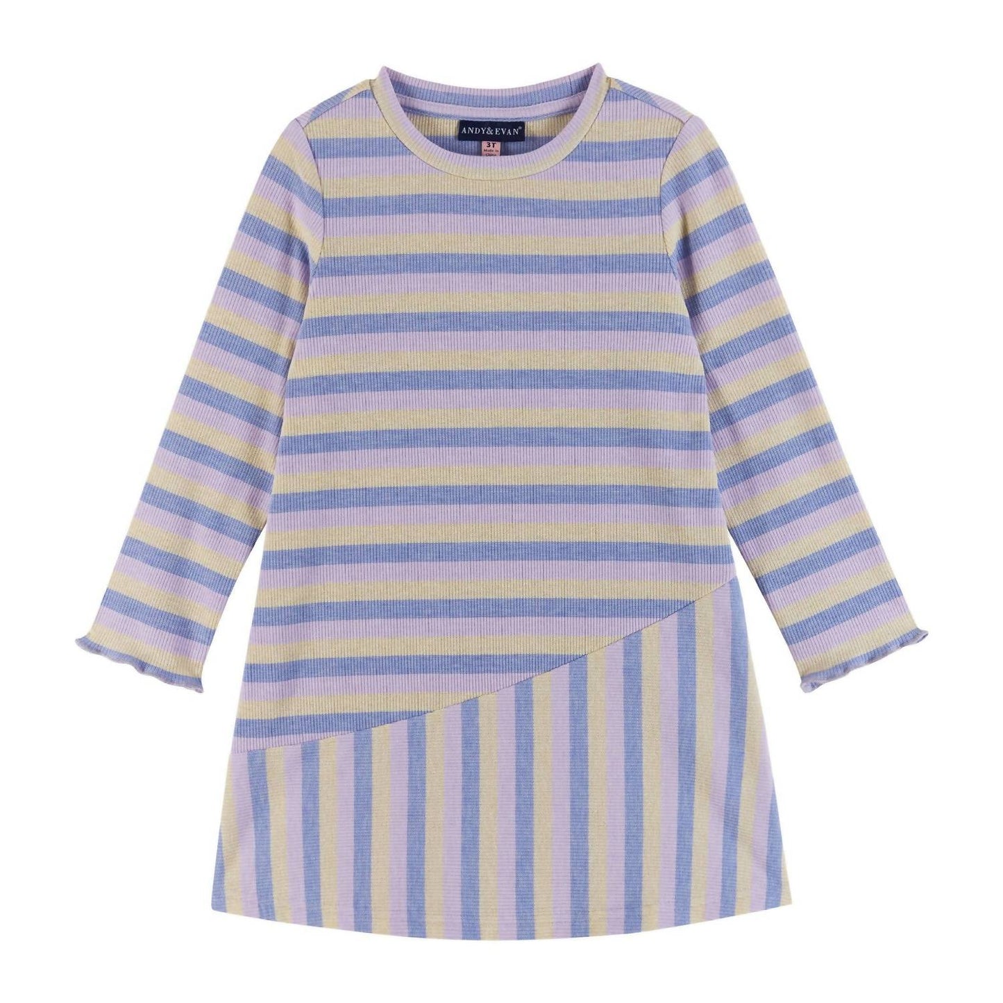 Andy & Evan - Girl's Asymmetrical Stripe Dress