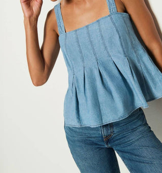 Nation Ltd - Dove Pleated Tank Top