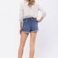 Judy Blue - Mid-rise Cuffed Comfort Waist Maternity Shorts