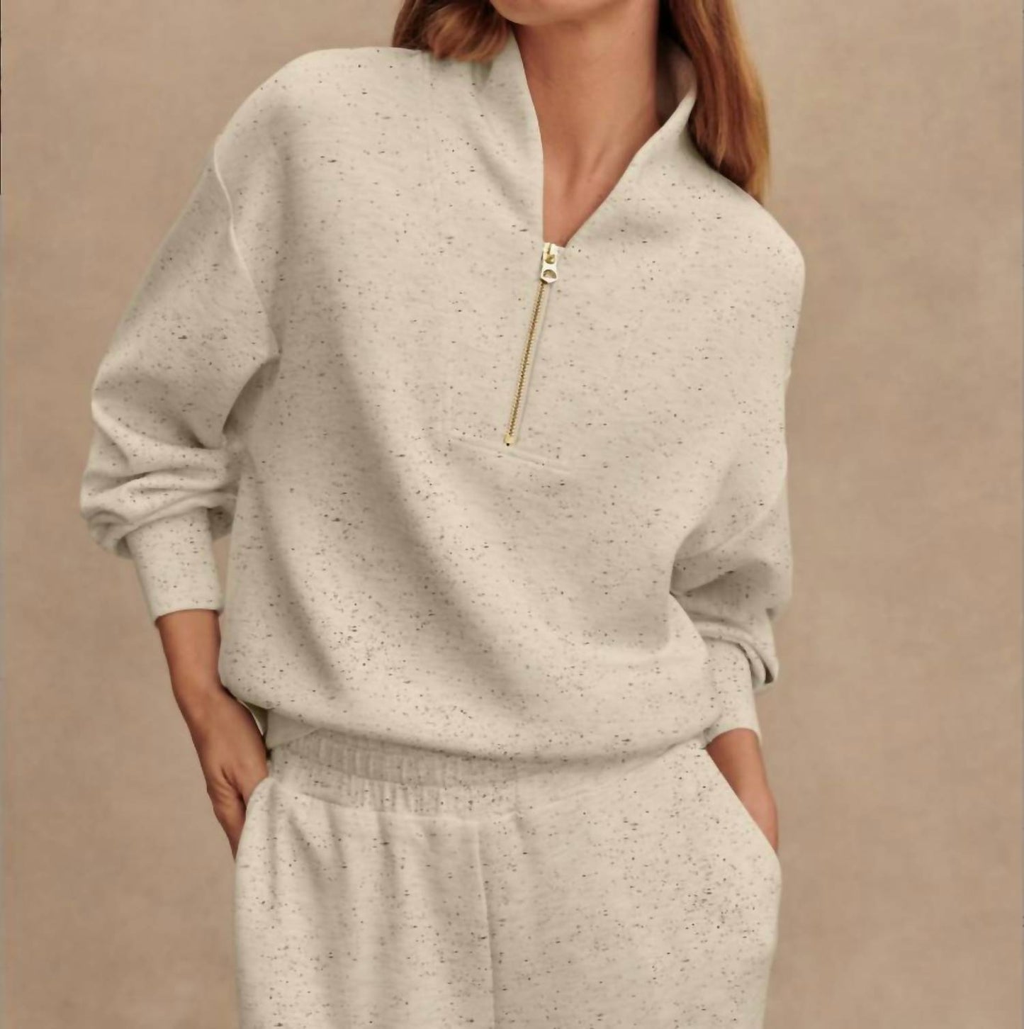 Varley - Davidson Collared Quarter Zip Sweater