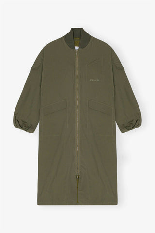 Ganni - Casaco Tech Seersucker Oversized Shell