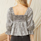 Entro - Leopard Iridescent Babydoll Top