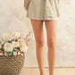 Miou Muse - Women's Striped Elastic Band Shorts