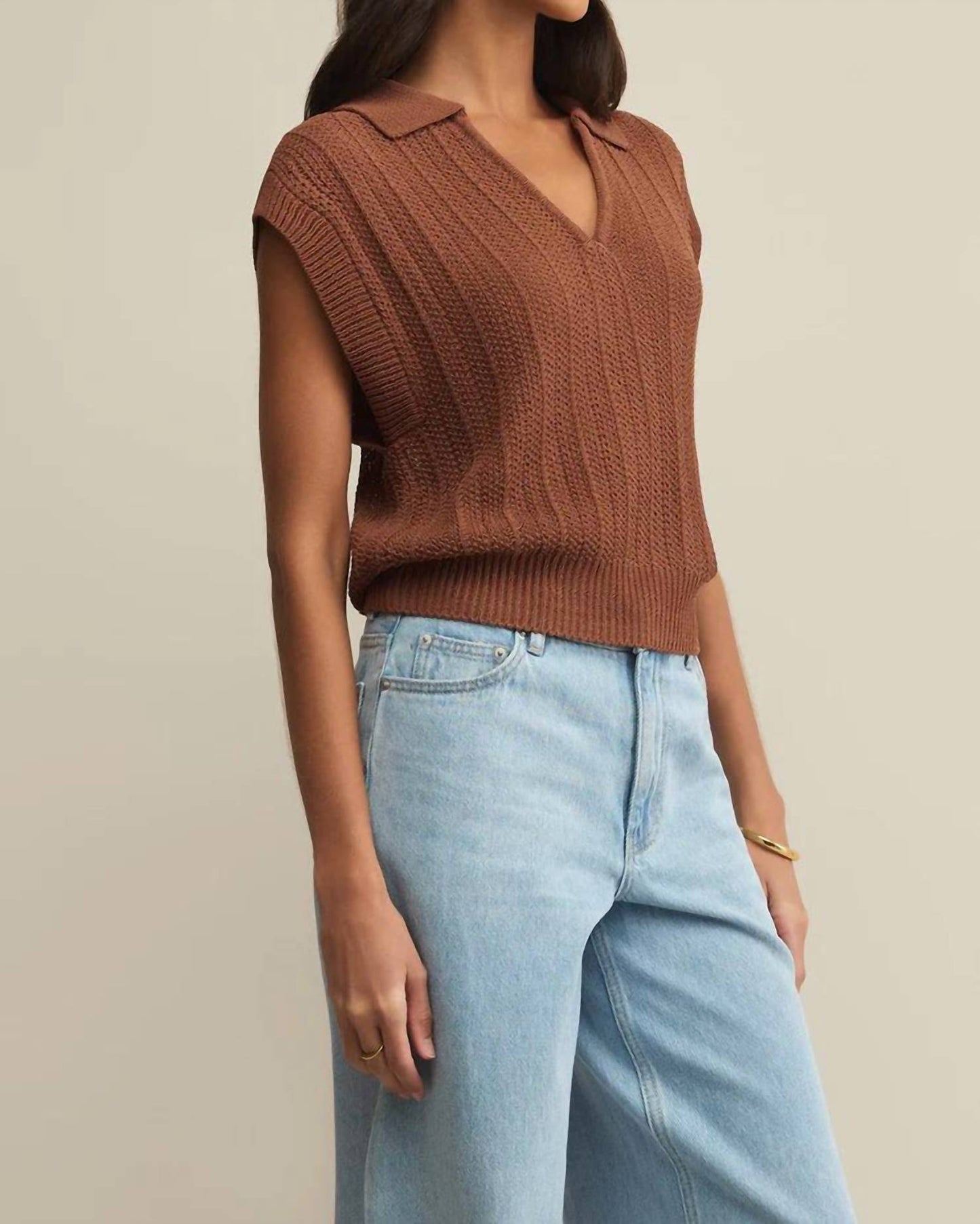 Z Supply - Lauden Crochet Polo Top