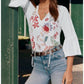 Johnny Was - RUFFLE SLEEVE T‑SHIRT FREYDE