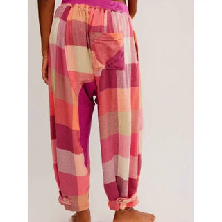 Free People - Calça de flanela Sugar Cookie