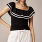 J.Crew - Off-the-shoulder Ruffle Top In Stretch Cotton Blend