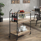 Brantley Oak & Sandy Black Finish Serving Cart