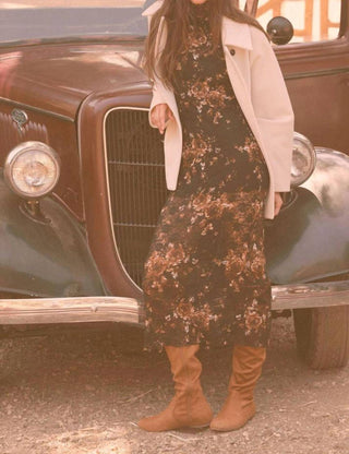 Promesa - Vestido de renda com estampa floral