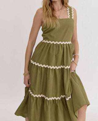 Entro - Ric Rac Midi Dress