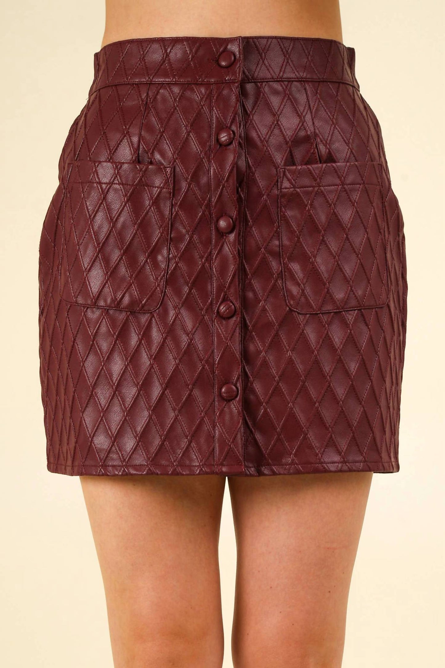 Very J - Textured Faux Leather Mini