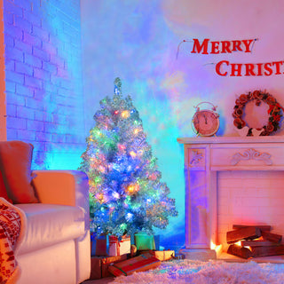 4ft Silver Pre-Lit Christmas Tree – Shimmering Festive Elegance
