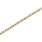 14K Yellow Gold 2 1/2 Cttw Princess-Cut Diamond Link Tennis Bracelet (H-I Color, SI2-I1 Clarity) - 7.25"