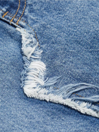 Moldura - Saia Midi Jeans Desconstruída