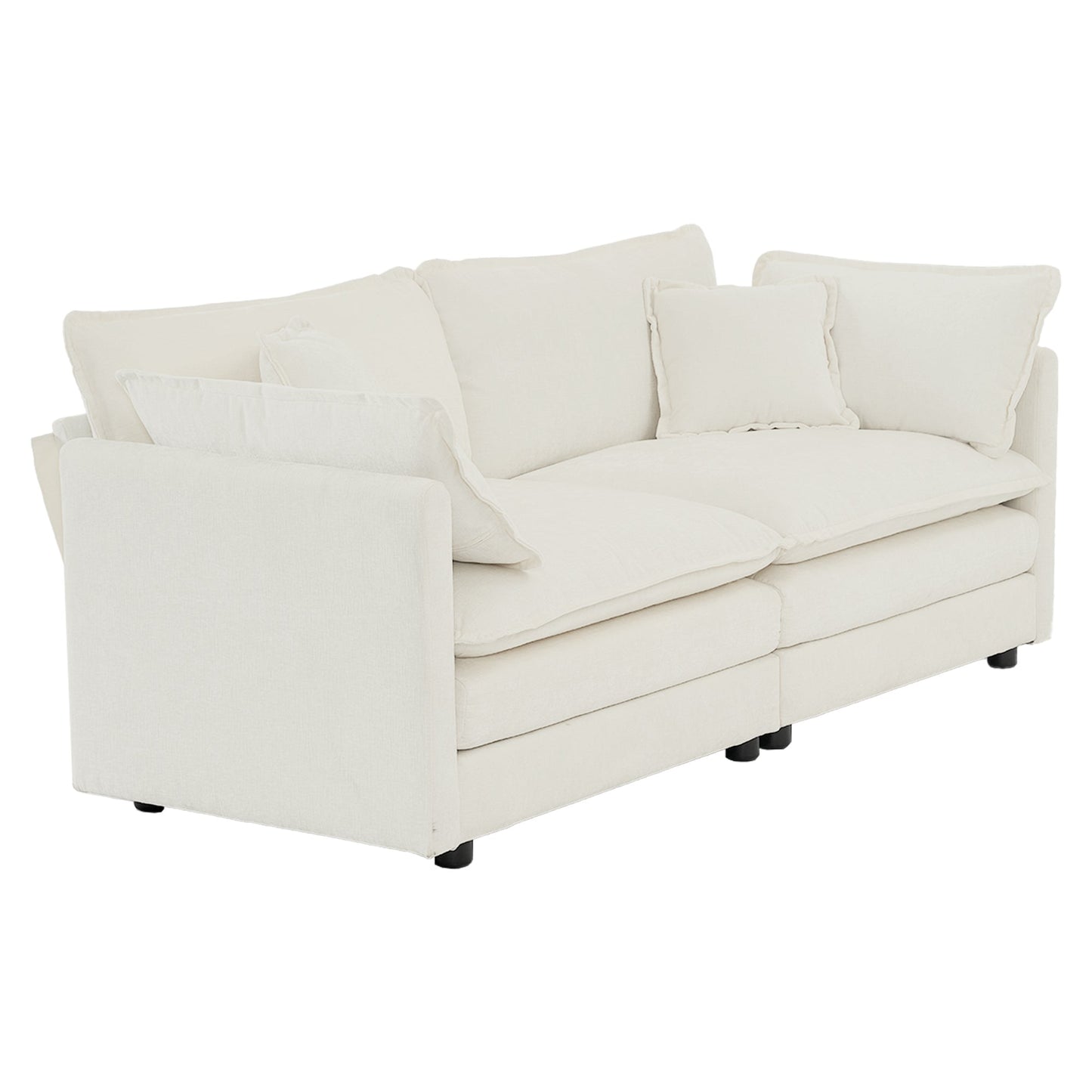 Sofa Set of 2 Chenille Couch, 2+3 Seater Sofa Set Deep Seat Sofa