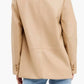 Endless Rose - Faux Leather Notch Lapel Blazer
