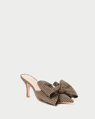 Loeffler Randall - Sandálias Mule Margot com Laço Gingham para Mulher