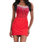 Ashleylauren - Strapless Beaded Mini Dress