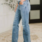 Judy Blue - Mid Rise Destroy Hem Bootcut Jeans