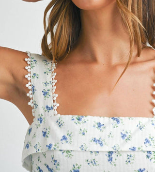 Mable - Vestido com recorte floral