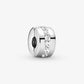 Pandora - Women's Clear Sparkling Row Clip Charm