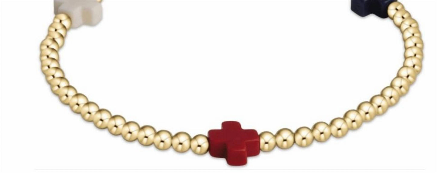 Enewton - Women's Signature Cross Gold Pattern Bead Bracelet