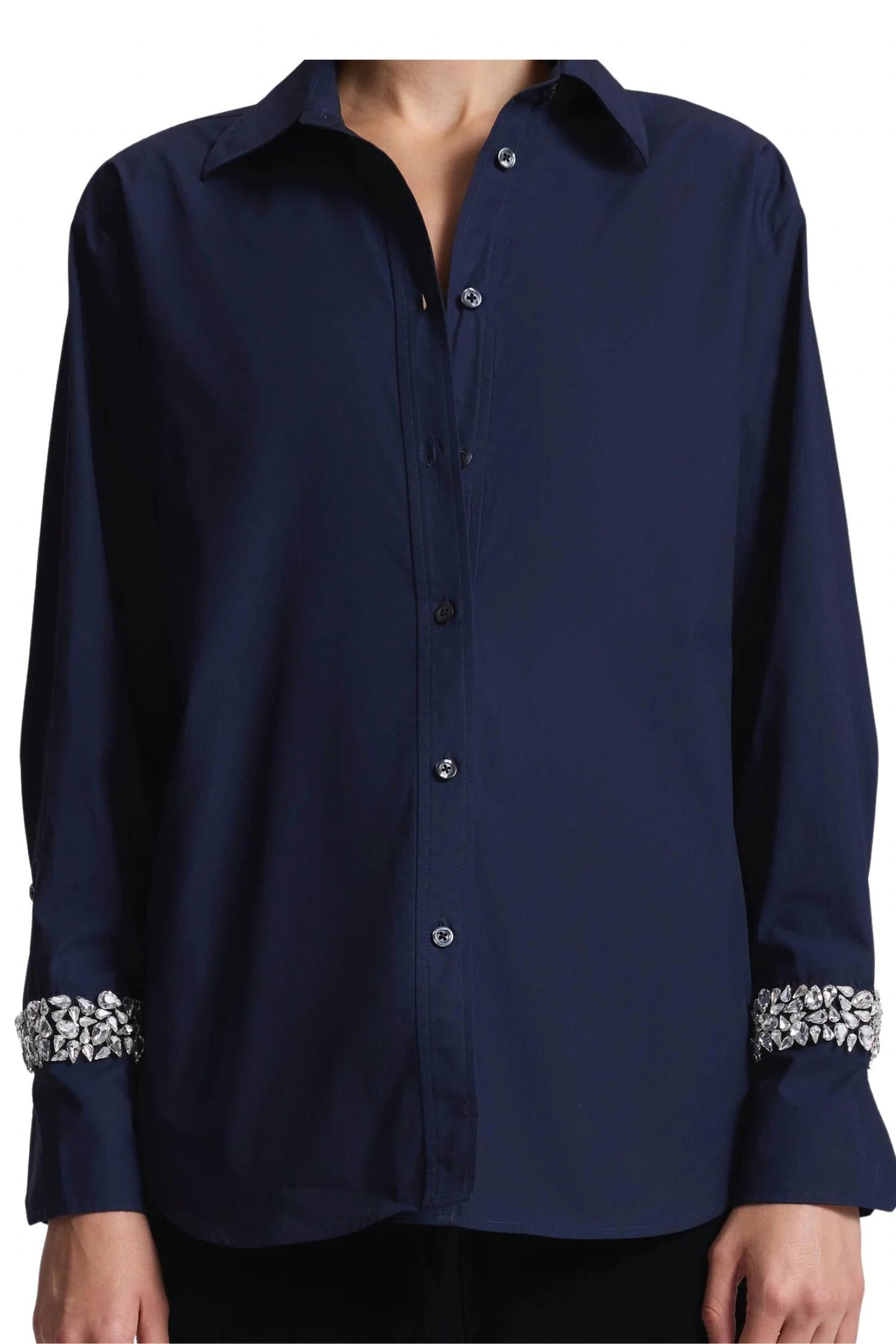 A.L.C. - Calvin Embellished Sleeve Shirt