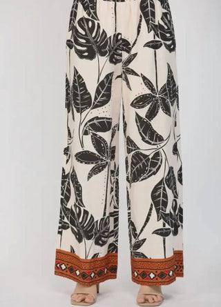 Fate - Calça Palazzo Tropical Noir