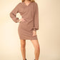 Vestido curto justo VERY J com detalhe franzido