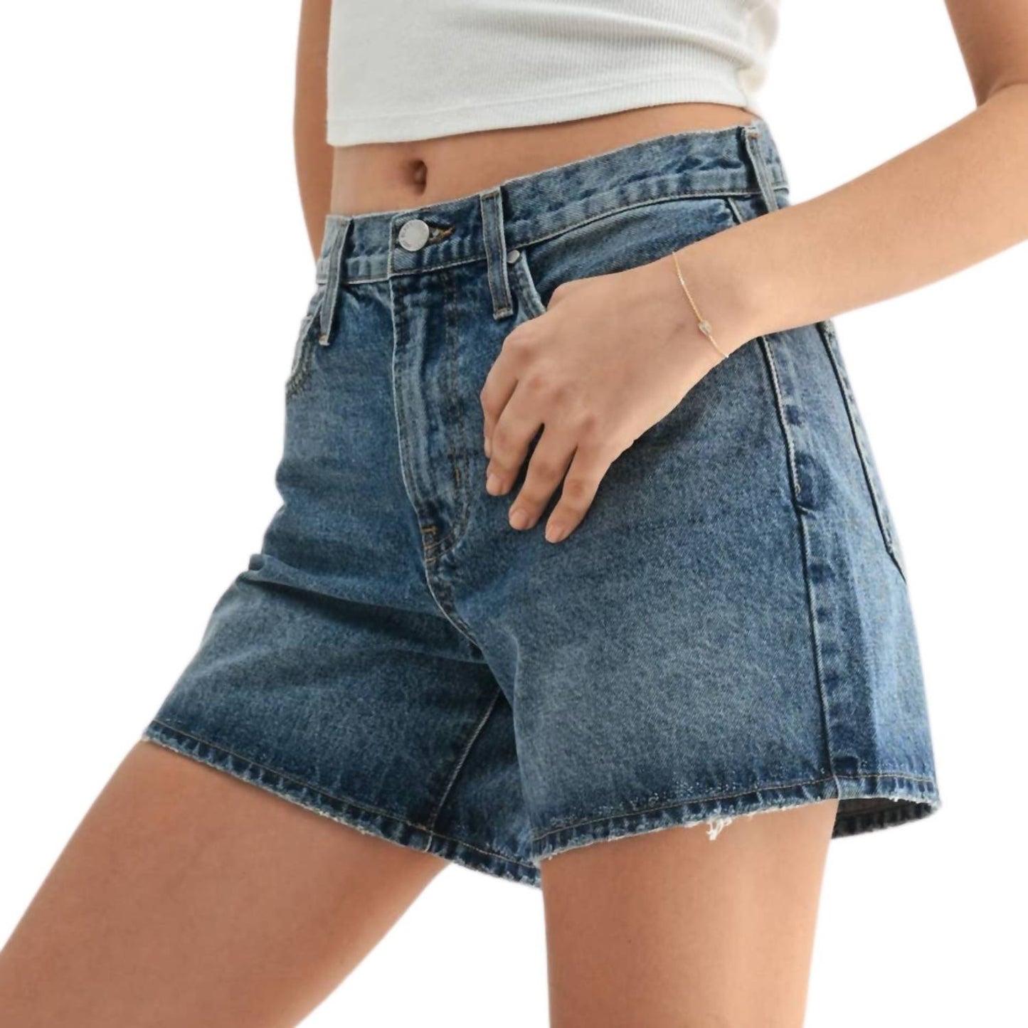 Just Black Denim - Vintage High-Rise Mom Shorts
