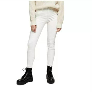 Topshop - Calça Jeans Skinny Jamie Off com Costura Contrastante e Cintura Alta