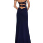 La Femme - Long Strapless Jersey Dress