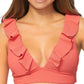Raisins - Women's Seastar V Neck Ruffle Bra Swim Top