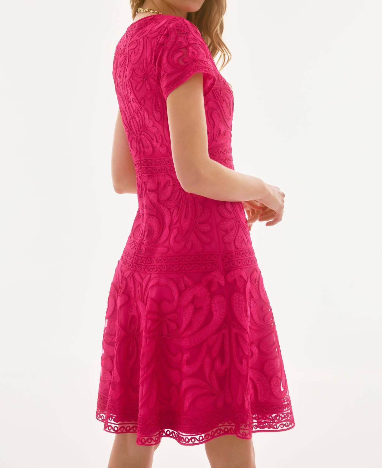 Joseph Ribkoff - Embroidered Mesh A-line Dress