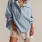 Free People - Denim Dreaming Pullover Top