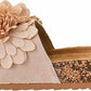 Corkys Footwear - Women's Flower Trim Raffia Slip On Sandal