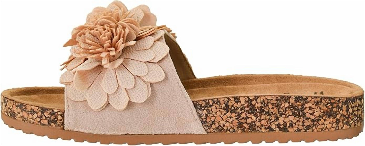 Corkys Footwear - Women's Flower Trim Raffia Slip On Sandal