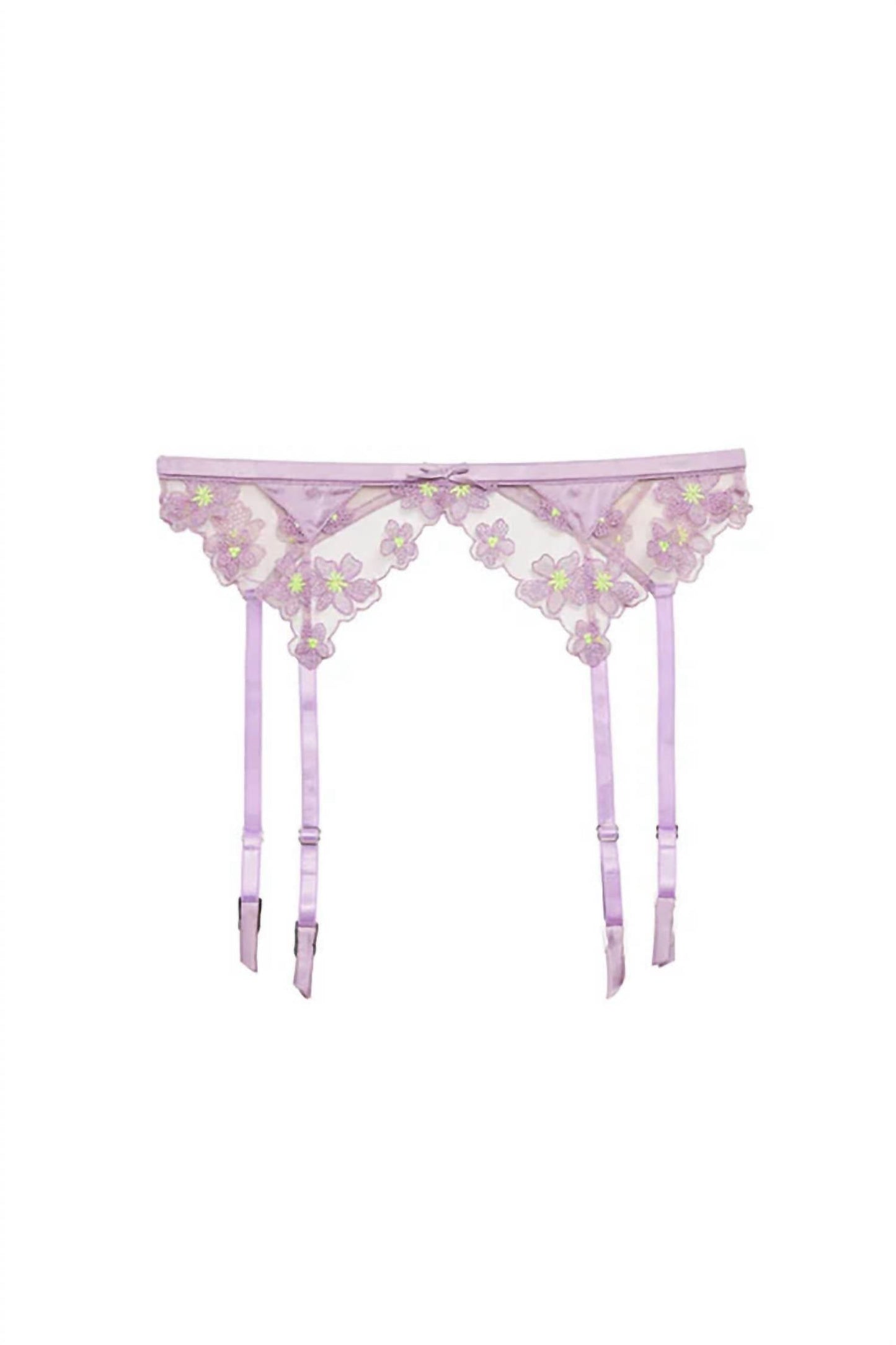 Fleur Du Mal - Petal Embroidery Garter Belt