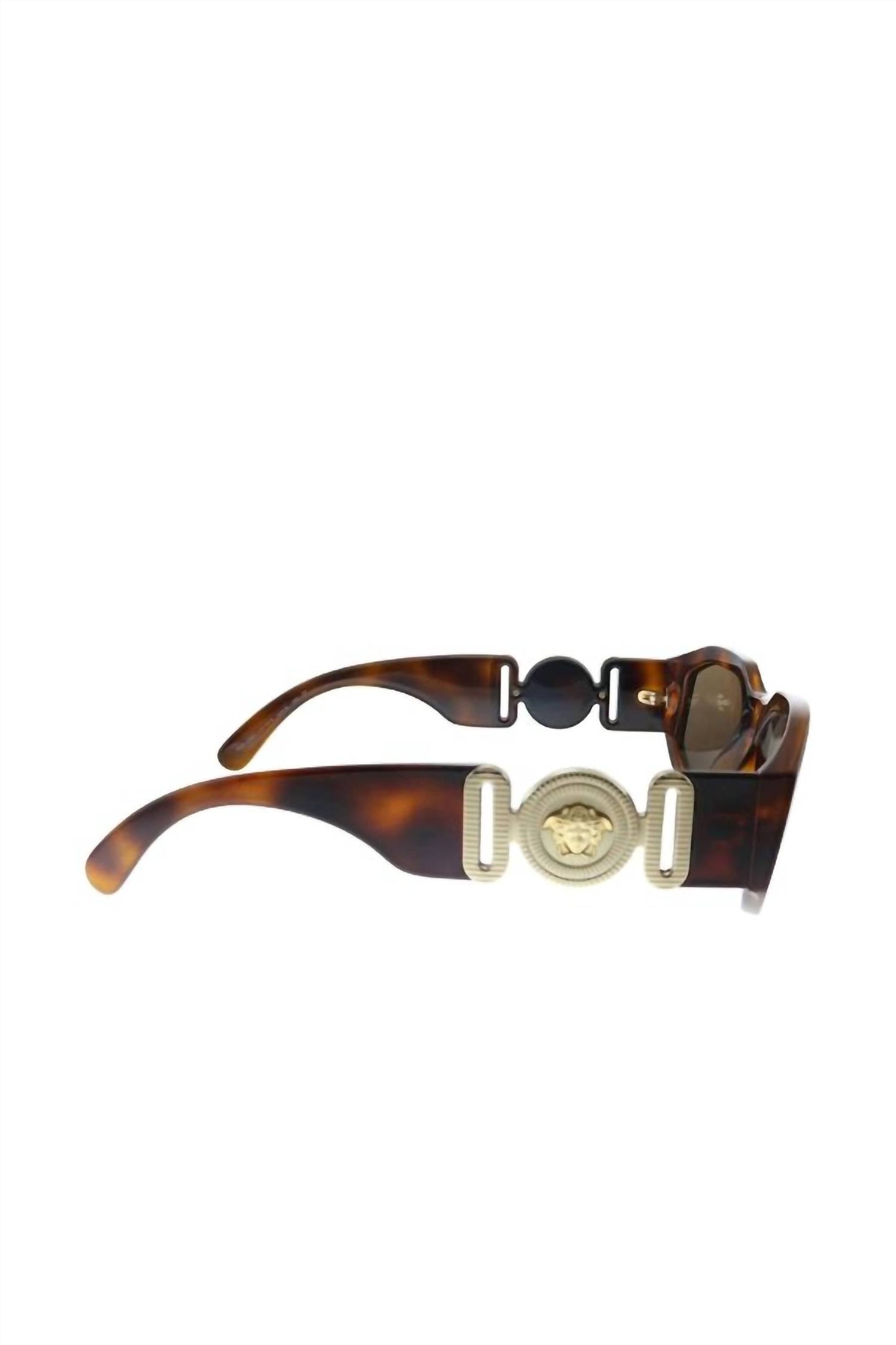 Versace - Geometric Plastic Sunglasses with Brown Lens