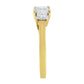 10K Yellow Gold Princess-Cut Diamond Three Stone Band Ring (1 Cttw, J-K Color, I1-I2 Clarity) - Size 6