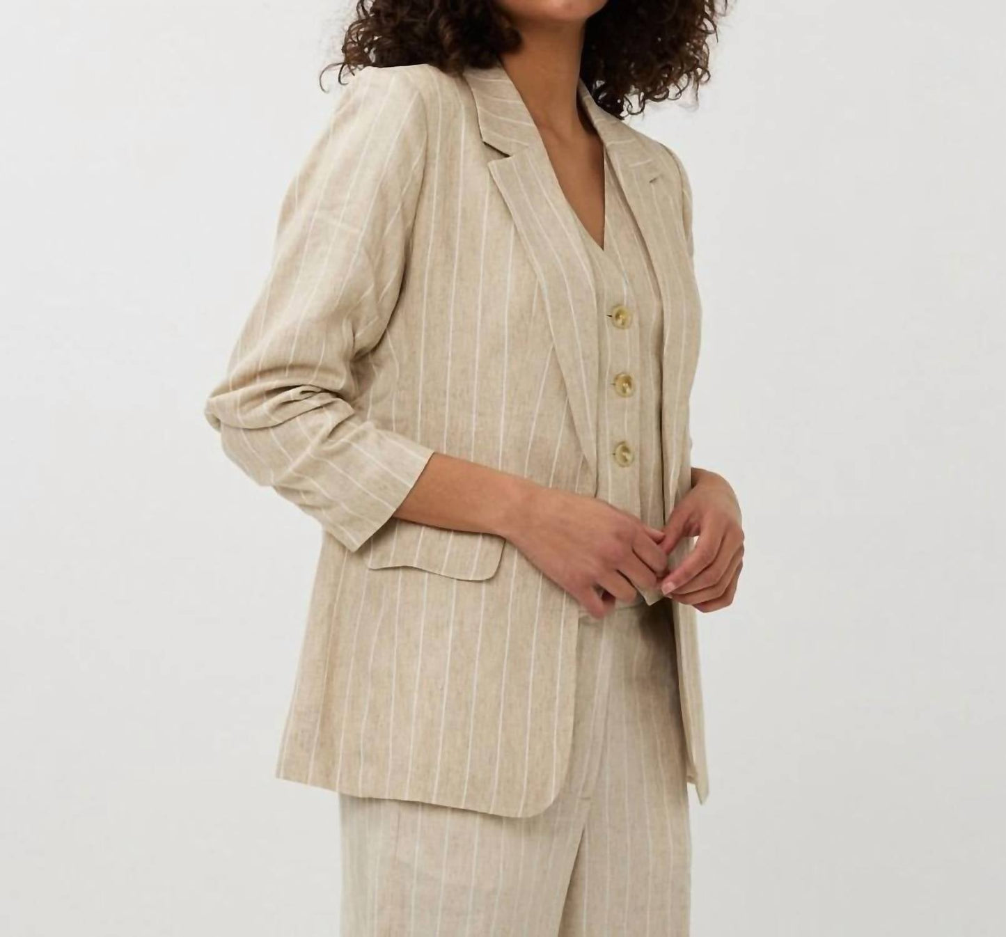 Esqualo - Stripe Linen Blazer