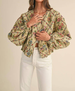 Mable - Floral Bomber Jacket