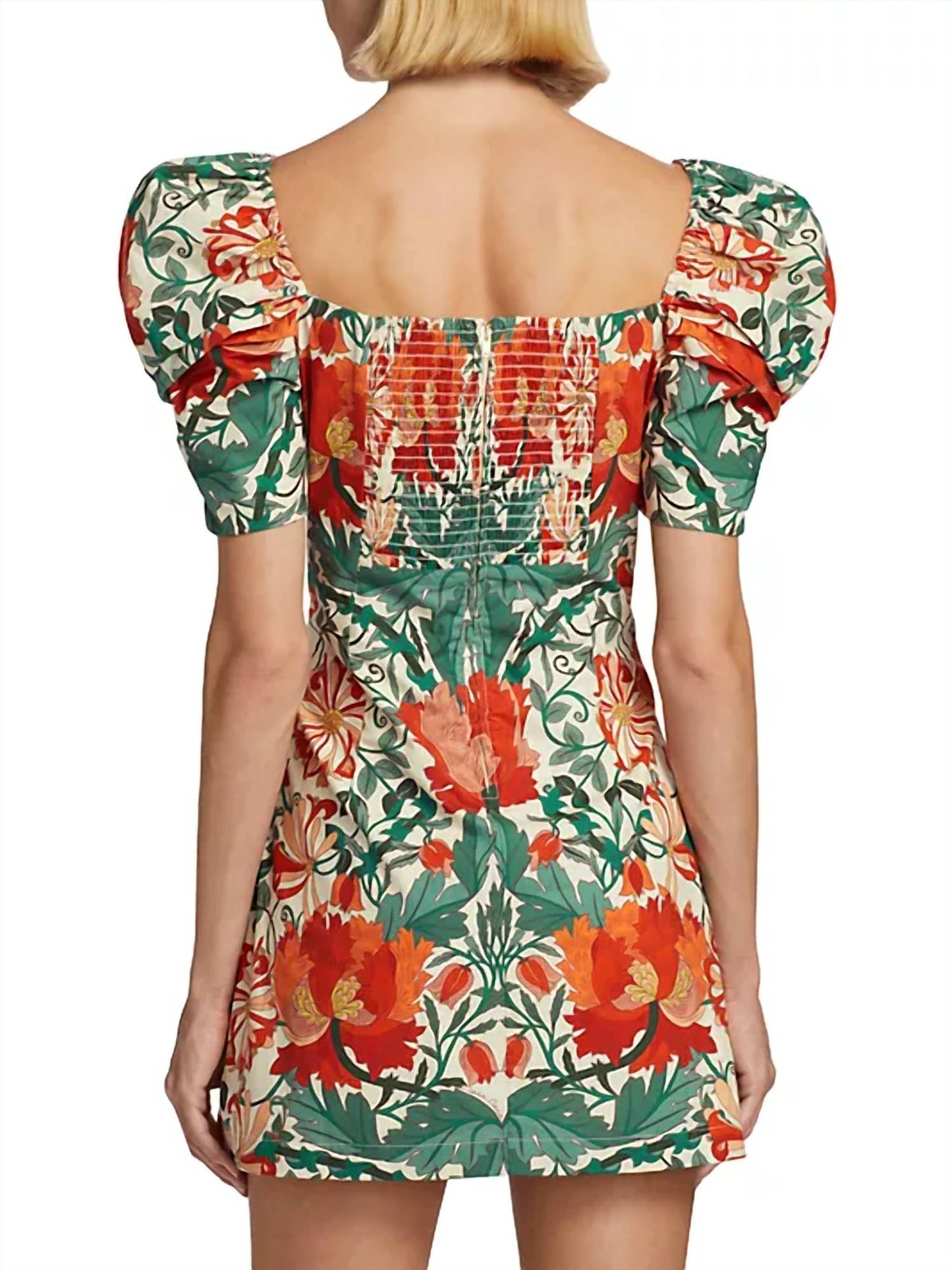 Cara Cara - Kelly Floral Puff-Sleeve Minidress