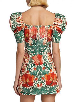 Cara Cara - Minivestido Kelly Floral com Manga Bufante